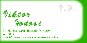 viktor hodosi business card